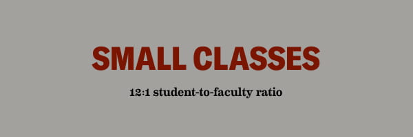 receive personalized learning with a 12 to 1 student to faculty ratio